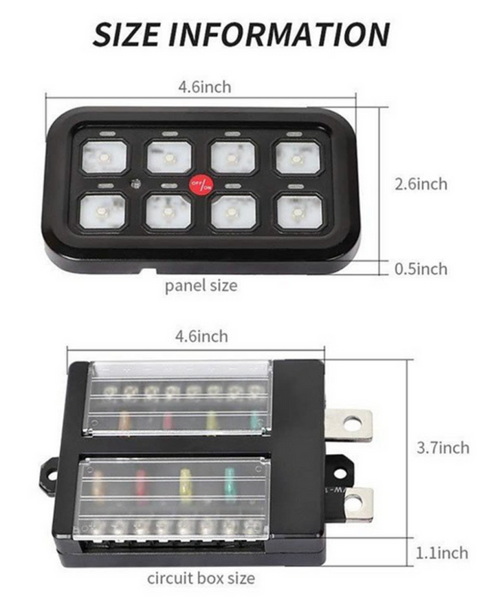 8 gang switch panel install 